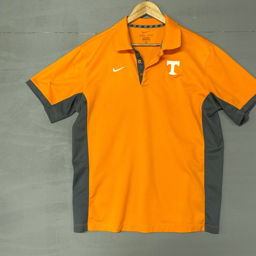 Nike Dri Fit Tennessee Volunteers Orange Polo Shirt Men's Golf Athletic - Picture 2 of 4